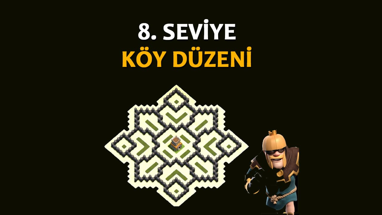 Clash of Clans 8. Seviye Köy Düzeni 2025